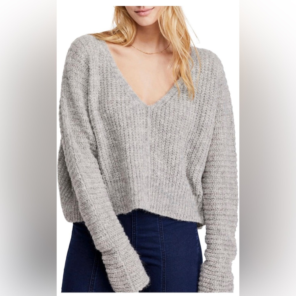 Free People Moonbeam Women's Slouchy Ribbed
Knit Long Sleeve Alpaca Sweater
